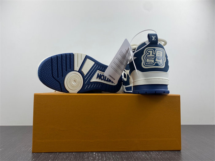 Luis Vitton LV Skate Sneaker Marine White 1AARRL